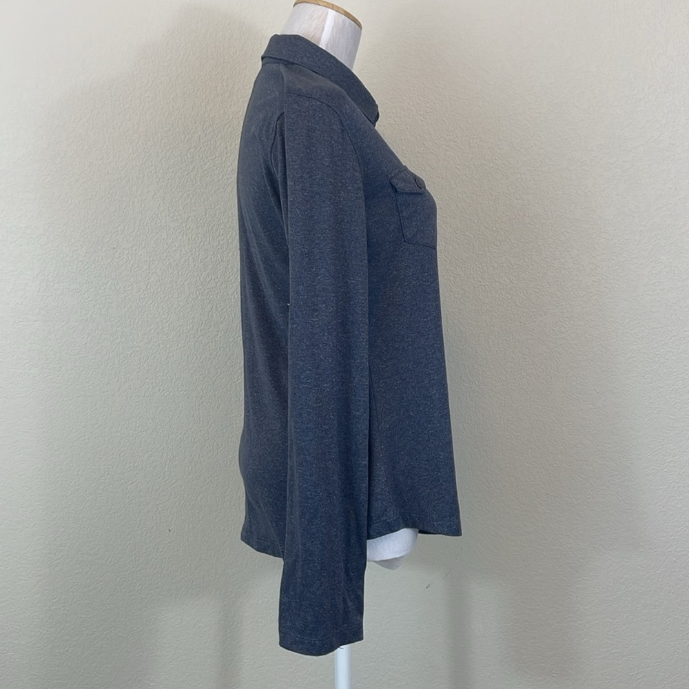 Marmot gray collared long sleeve shirt size medium - Picture 2 of 7